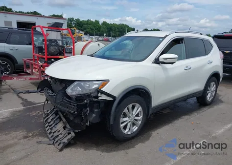 2016 Nissan Rogue Sv из США, поврежденный, VIN KNMAT2MV2GP722536